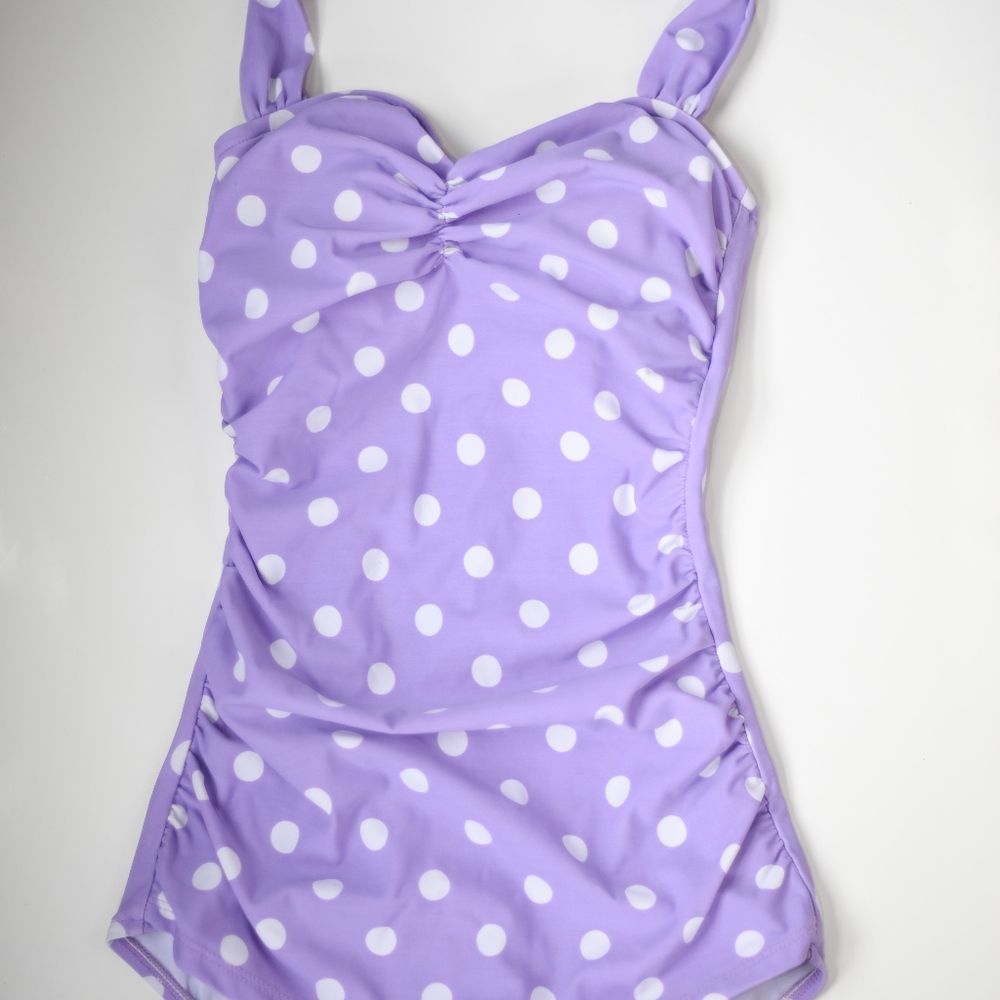 Lilac Esther Williams Pinup Swimsuit in Small